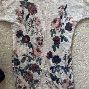 Ginger G Boutique Hand painted Floral Knit Cardigan size XS